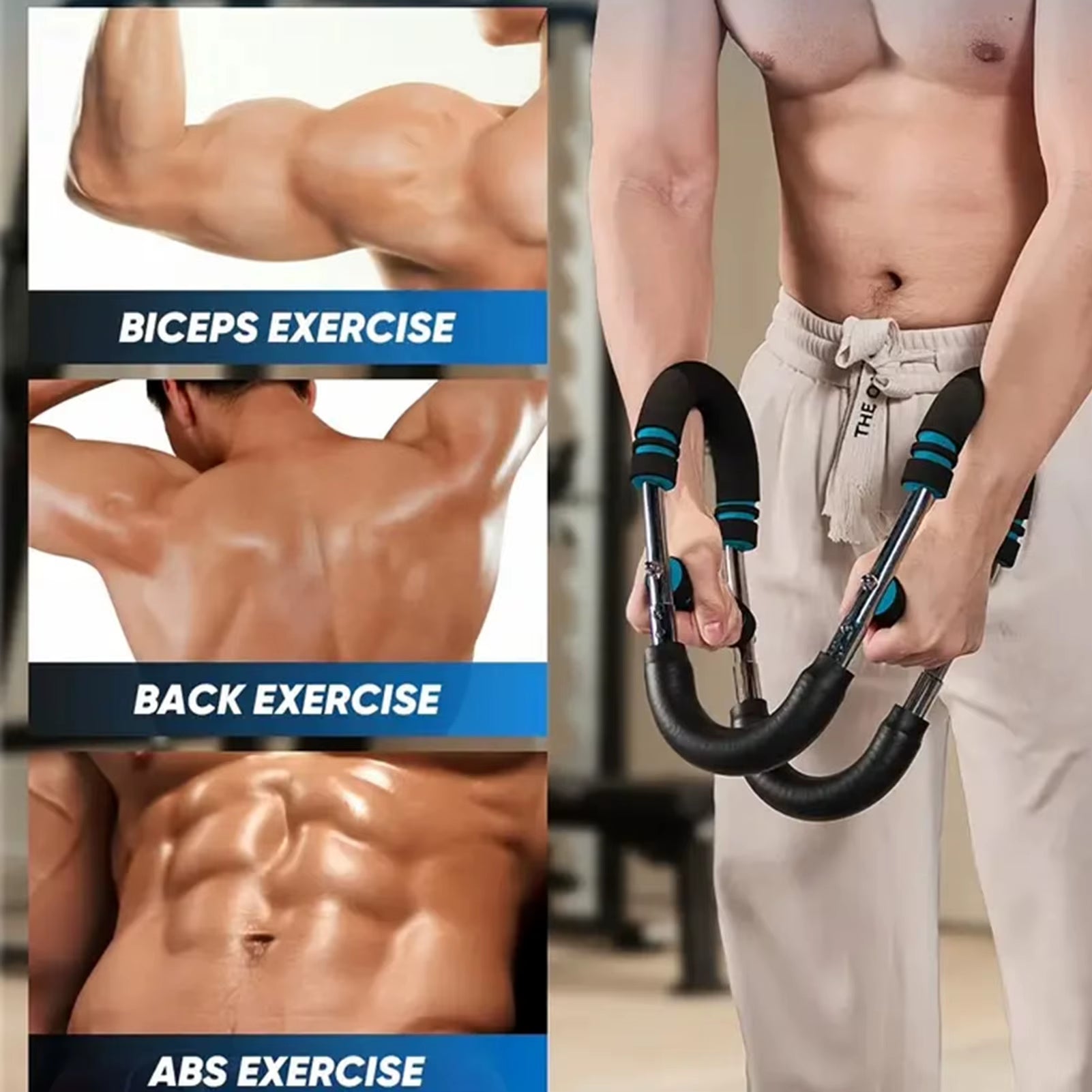 Adjustable Arm Trainer U Shaped Hand Gripper Strengths for Chest Muscle Workout Home Gym Equipment Resistance Levels