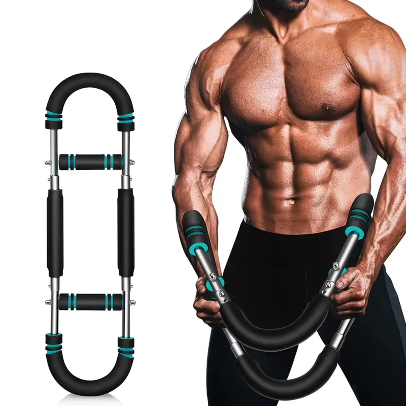 Adjustable Arm Trainer U Shaped Hand Gripper Strengths for Chest Muscle Workout Home Gym Equipment Resistance Levels